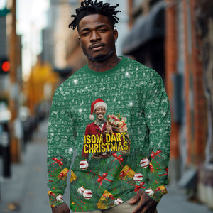 Isom Dart Christmas Long Sleeve Shirt Black Cowboy Western Holiday Reindeer