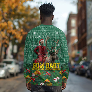 Isom Dart Christmas Long Sleeve Shirt Black Cowboy Western Holiday Reindeer