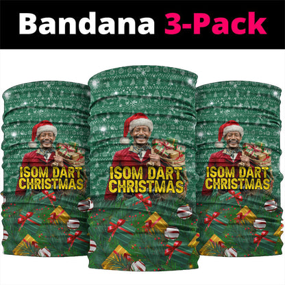 Isom Dart Christmas Neck Gaiter Black Cowboy Western Holiday Reindeer