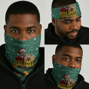 Isom Dart Christmas Neck Gaiter Black Cowboy Western Holiday Reindeer
