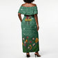 Isom Dart Christmas Off Shoulder Maxi Dress Black Cowboy Western Holiday Reindeer