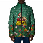 Isom Dart Christmas Padded Jacket Black Cowboy Western Holiday Reindeer