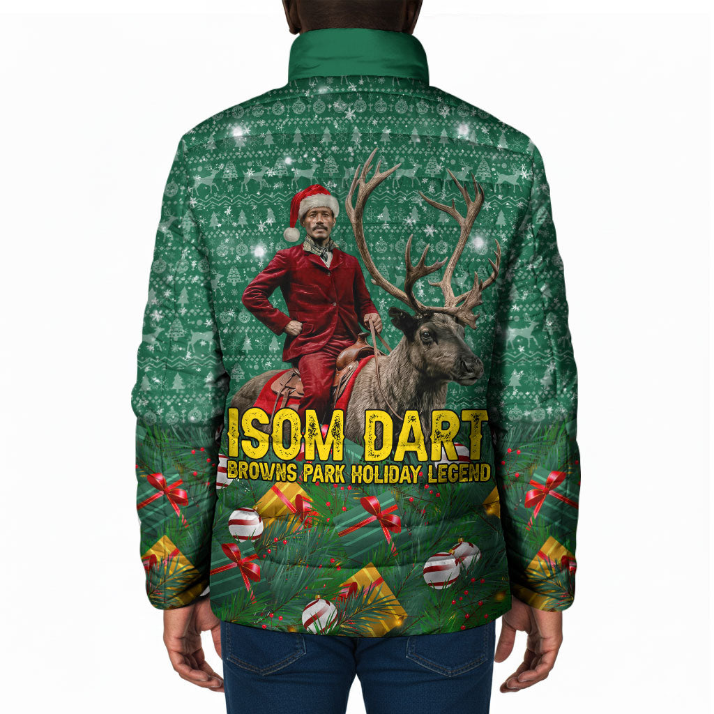 Isom Dart Christmas Padded Jacket Black Cowboy Western Holiday Reindeer