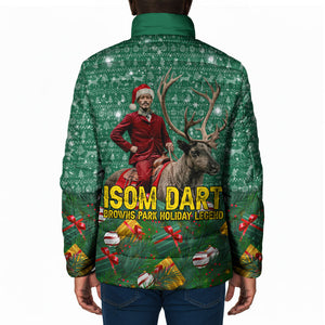 Isom Dart Christmas Padded Jacket Black Cowboy Western Holiday Reindeer