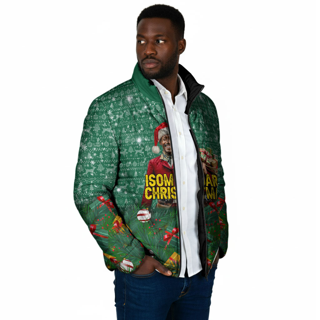 Isom Dart Christmas Padded Jacket Black Cowboy Western Holiday Reindeer