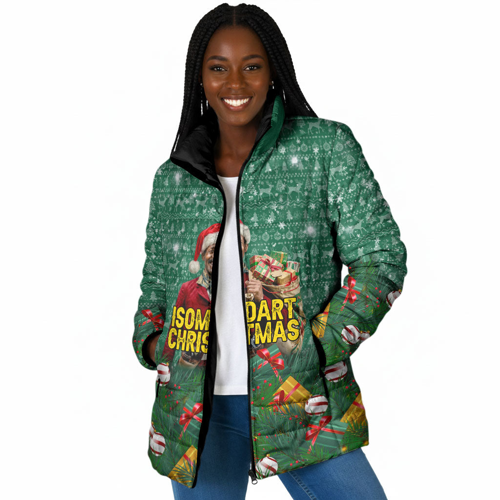 Isom Dart Christmas Padded Jacket Black Cowboy Western Holiday Reindeer