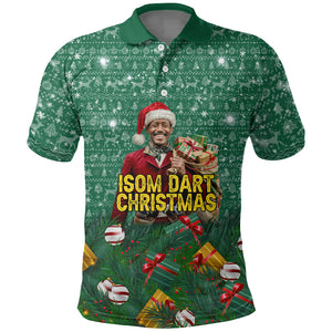 Isom Dart Christmas Polo Shirt Black Cowboy Western Holiday Reindeer