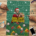 Isom Dart Christmas Puzzle Black Cowboy Western Holiday Reindeer