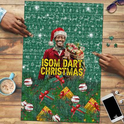 Isom Dart Christmas Puzzle Black Cowboy Western Holiday Reindeer
