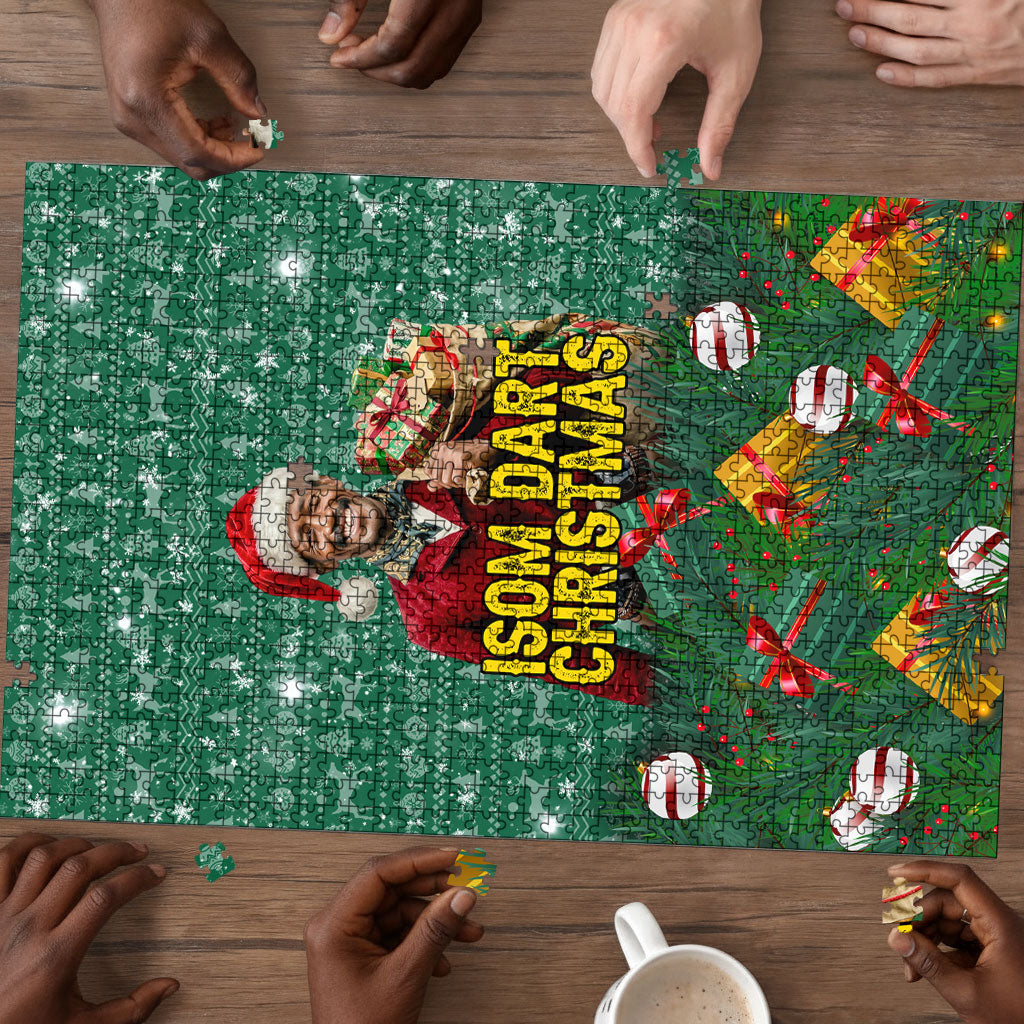 Isom Dart Christmas Puzzle Black Cowboy Western Holiday Reindeer