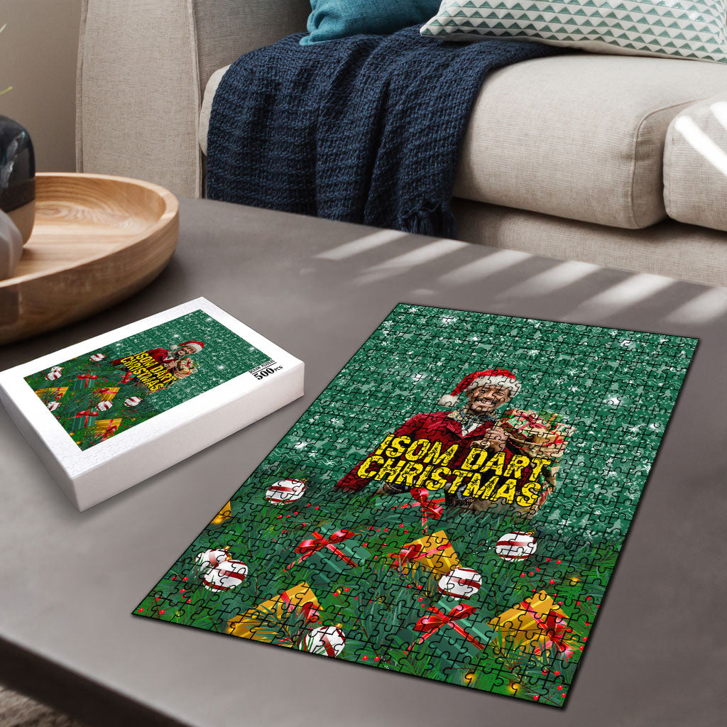 Isom Dart Christmas Puzzle Black Cowboy Western Holiday Reindeer