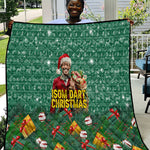 Isom Dart Christmas Quilt Black Cowboy Western Holiday Reindeer