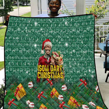 Isom Dart Christmas Quilt Black Cowboy Western Holiday Reindeer