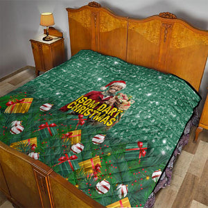 Isom Dart Christmas Quilt Black Cowboy Western Holiday Reindeer