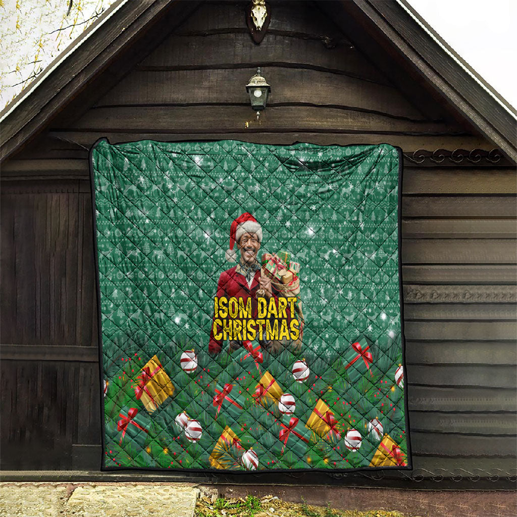 Isom Dart Christmas Quilt Black Cowboy Western Holiday Reindeer