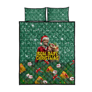 Isom Dart Christmas Quilt Bed Set Black Cowboy Western Holiday Reindeer