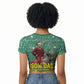 Isom Dart Christmas Raglan Cropped T shirt Black Cowboy Western Holiday Reindeer