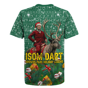 Isom Dart Christmas Rugby Jersey Black Cowboy Western Holiday Reindeer