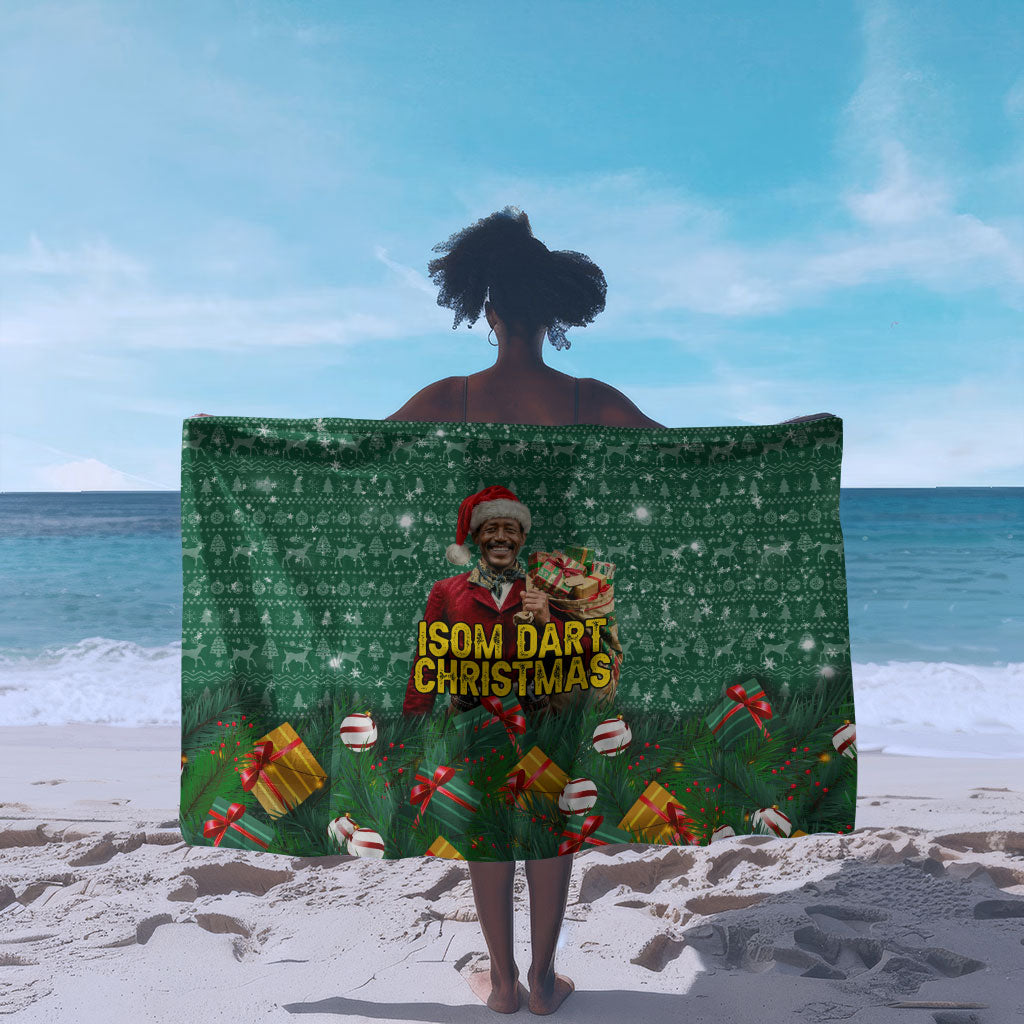 Isom Dart Christmas Sarong Black Cowboy Western Holiday Reindeer