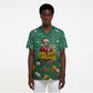 Isom Dart Christmas Scrub Top Black Cowboy Western Holiday Reindeer