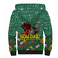 Isom Dart Christmas Sherpa Hoodie Black Cowboy Western Holiday Reindeer
