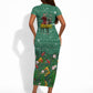 Isom Dart Christmas Short Sleeve Bodycon Dress Black Cowboy Western Holiday Reindeer