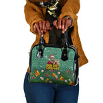 Isom Dart Christmas Shoulder Handbag Black Cowboy Western Holiday Reindeer