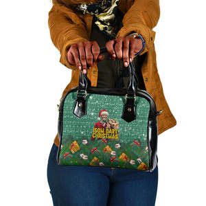Isom Dart Christmas Shoulder Handbag Black Cowboy Western Holiday Reindeer