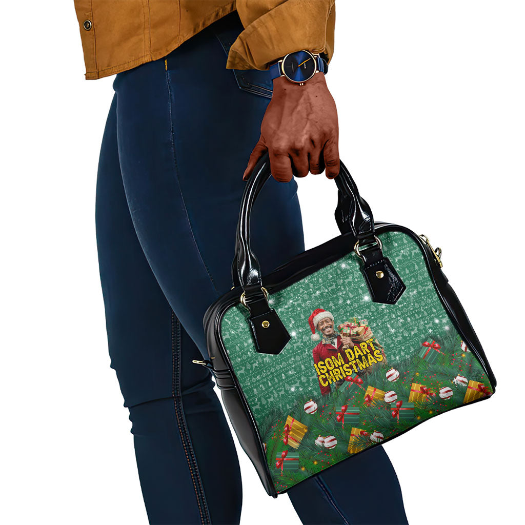 Isom Dart Christmas Shoulder Handbag Black Cowboy Western Holiday Reindeer