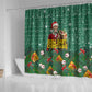 Isom Dart Christmas Shower Curtain Black Cowboy Western Holiday Reindeer