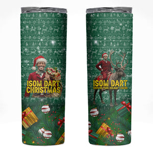 Isom Dart Christmas Skinny Tumbler Black Cowboy Western Holiday Reindeer