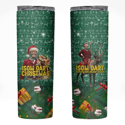Isom Dart Christmas Skinny Tumbler Black Cowboy Western Holiday Reindeer