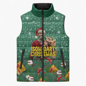 Isom Dart Christmas Sleeveless Puffer Jacket Black Cowboy Western Holiday Reindeer