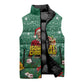 Isom Dart Christmas Sleeveless Puffer Jacket Black Cowboy Western Holiday Reindeer