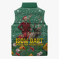 Isom Dart Christmas Sleeveless Puffer Jacket Black Cowboy Western Holiday Reindeer