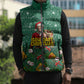 Isom Dart Christmas Sleeveless Puffer Jacket Black Cowboy Western Holiday Reindeer