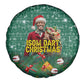 Isom Dart Christmas Spare Tire Cover Black Cowboy Western Holiday Reindeer