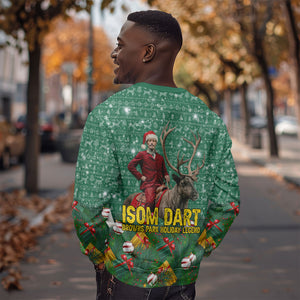 Isom Dart Christmas Sweatshirt Black Cowboy Western Holiday Reindeer