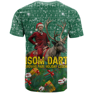 Isom Dart Christmas T shirt Black Cowboy Western Holiday Reindeer