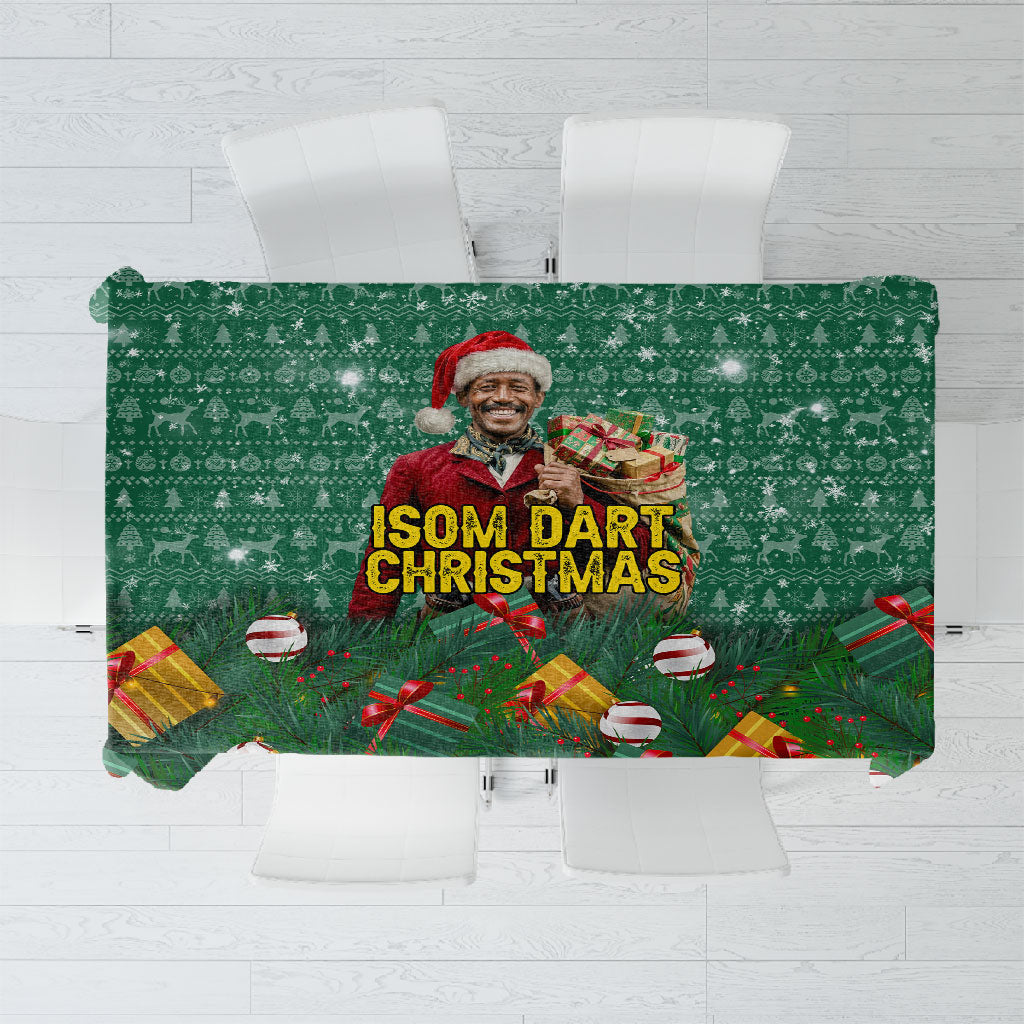 Isom Dart Christmas Tablecloth Black Cowboy Western Holiday Reindeer