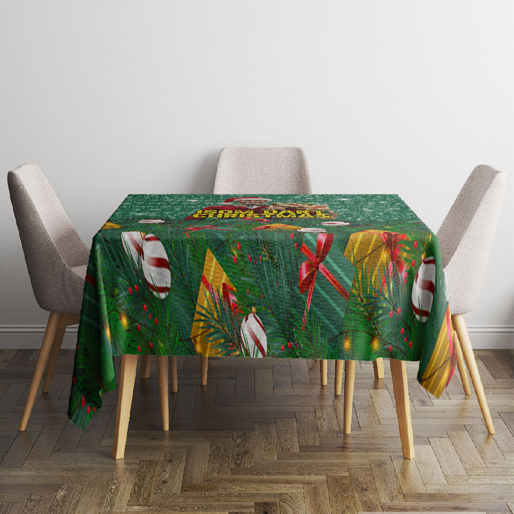 Isom Dart Christmas Tablecloth Black Cowboy Western Holiday Reindeer