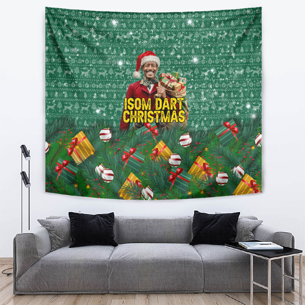 Isom Dart Christmas Tapestry Black Cowboy Western Holiday Reindeer