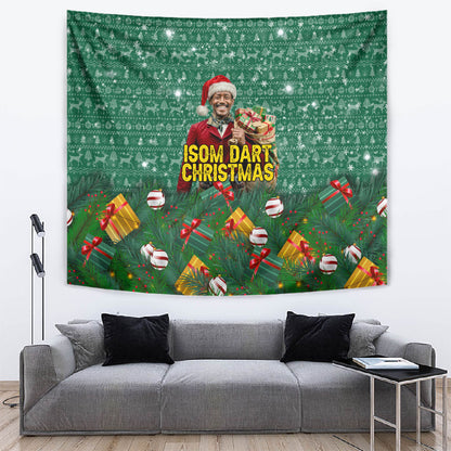 Isom Dart Christmas Tapestry Black Cowboy Western Holiday Reindeer