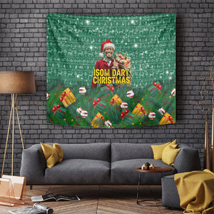 Isom Dart Christmas Tapestry Black Cowboy Western Holiday Reindeer