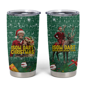 Isom Dart Christmas Tumbler Cup Black Cowboy Western Holiday Reindeer