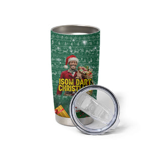 Isom Dart Christmas Tumbler Cup Black Cowboy Western Holiday Reindeer