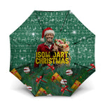 Isom Dart Christmas Umbrella Black Cowboy Western Holiday Reindeer