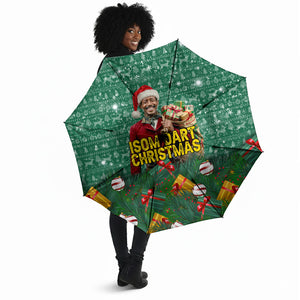Isom Dart Christmas Umbrella Black Cowboy Western Holiday Reindeer