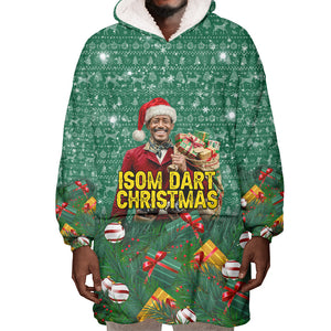 Isom Dart Christmas Wearable Blanket Hoodie Black Cowboy Western Holiday Reindeer