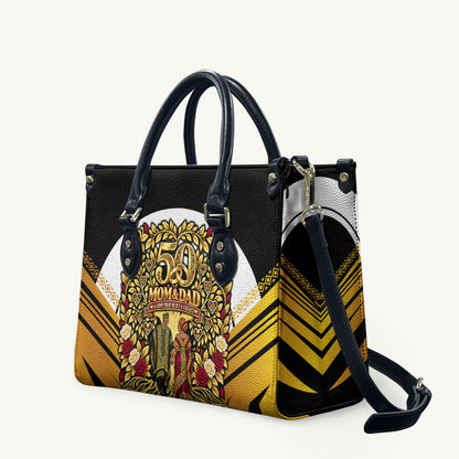 African 50th Anniversary Wedding Leather Bag Mom and Dad - A Love That Built A Legacy